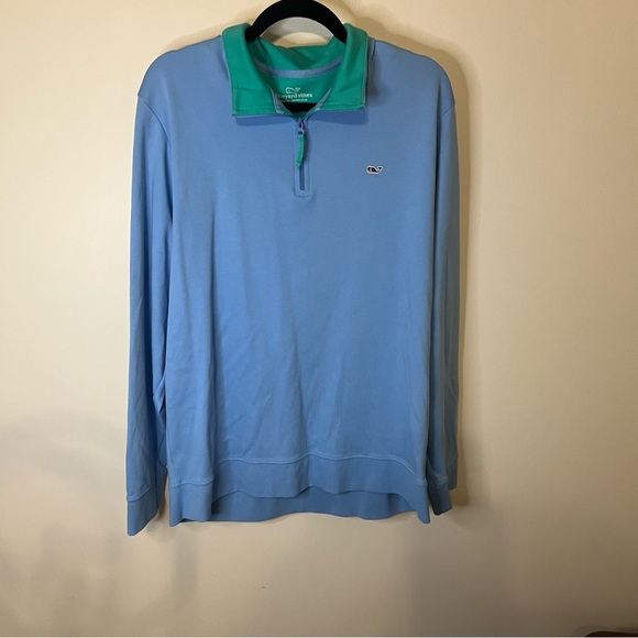 Vineyard Vines Other - Vineyard‎ Vines Blue 1/4 Zip Pullover Sweatshirt Men’s XL Pima Cotton Whale Logo